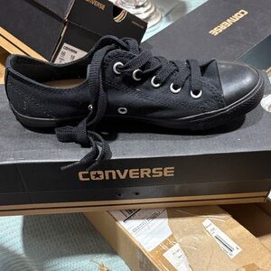 Converse All Black Canvas Shoes